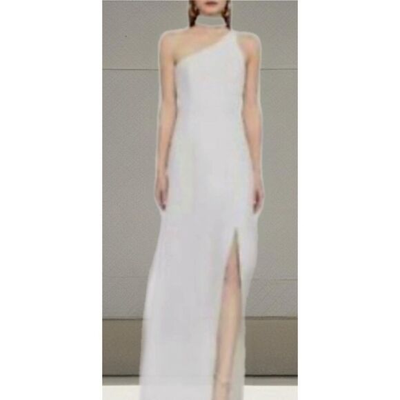 BCBGMAXAZRIA Cream Gown Size 4 - Picture 6 of 8